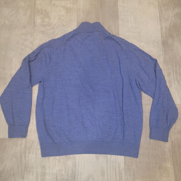 Stile De Vita Luxury 100% Extra Fine Merino Wool Size XXL Sweater 1/4 Zip - Picture 5 of 5